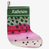 Regenbogenforelle Angelangler Kleiner Weihnachtsstrumpf (Vorderseite)