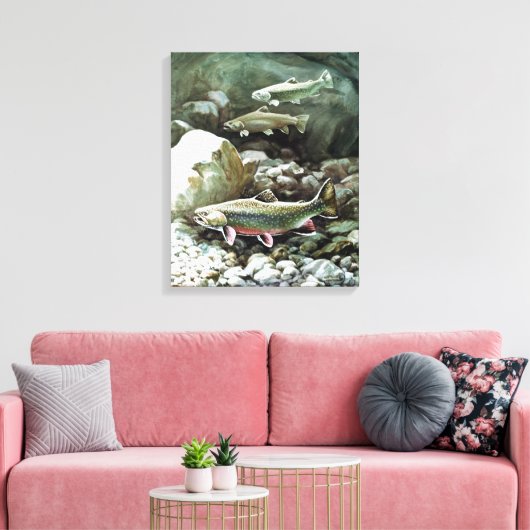 Regenbogenforelle Art 2 Leinwanddruck (Insitu (Wohnzimmer))