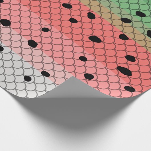 Regenbogenforelle Art Fischen Geschenkpapier (Ecke)