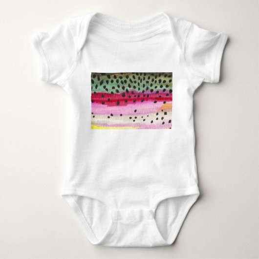 Regenbogenforelle Baby Strampler (Vorderseite)