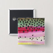 Regenbogenforelle Button (Vorne & Hinten)