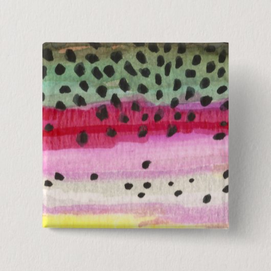 Regenbogenforelle Button (Vorderseite)