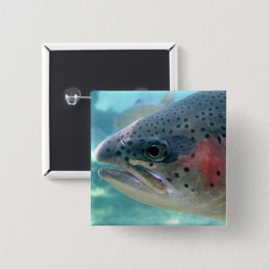Regenbogenforelle Button (Vorne & Hinten)