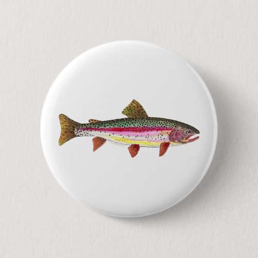 Regenbogenforelle Button (Vorderseite)