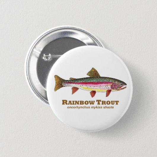 Regenbogenforelle Button (Vorne & Hinten)