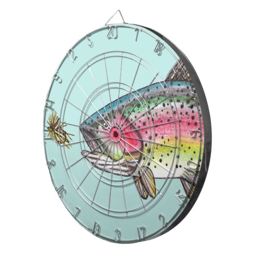 Regenbogenforelle Dartscheibe (Vorderseite rechts)