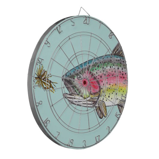Regenbogenforelle Dartscheibe (Vorderseite Links)