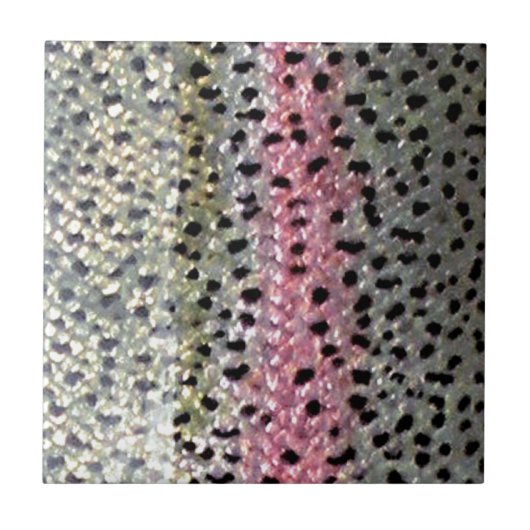 Regenbogenforelle durch PatternWear© Fliese (Vorderseite)
