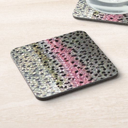 Regenbogenforelle durch PatternWear© Getränkeuntersetzer (Linke Seite)