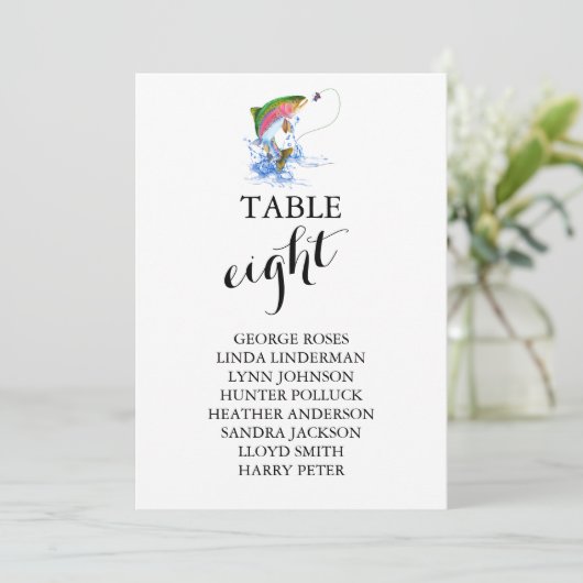 Regenbogenforelle Einladung (Stehend Vorderseite)