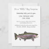Regenbogenforelle Erwachsene Birthday Sportfischen Einladung (Rückseite)