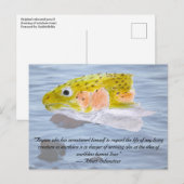 Regenbogenforelle Farbstift und Zitat Postkarte (Vorne/Hinten)