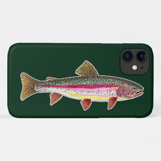 Regenbogenforelle Fisch Case-Mate iPhone Hülle (Rückseite (Horizontal))
