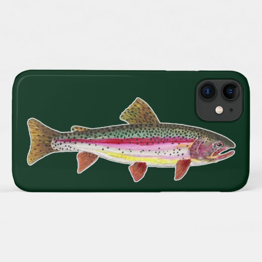 Regenbogenforelle Fisch Case-Mate iPhone Hülle (Rückseite (Horizontal))