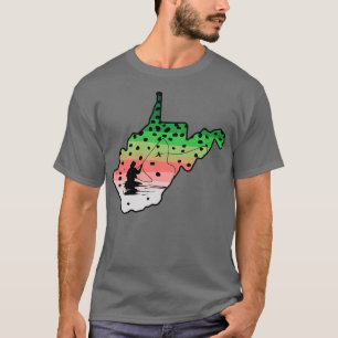 Regenbogenforelle Fisch Fische West Virginia Staat T-Shirt