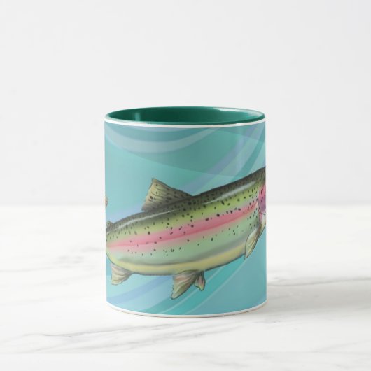 REGENBOGENFORELLE-FISCHE durch SHARON SHARPE Tasse (Zentrum)