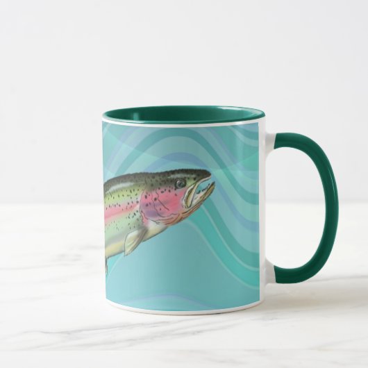 REGENBOGENFORELLE-FISCHE durch SHARON SHARPE Tasse (Rechts)
