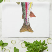 Regenbogenforelle Fische Fischfang Fischfang Fisch Geschirrtuch (Gefaltet)