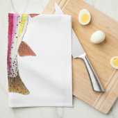 Regenbogenforelle Fische Fischfang Fischfang Fisch Geschirrtuch (Viertel Falte)