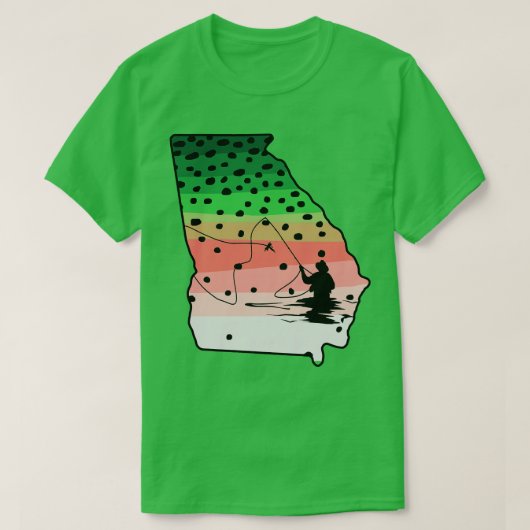 Regenbogenforelle Fische Georgien Fischen Fischere T-Shirt (Design vorne)