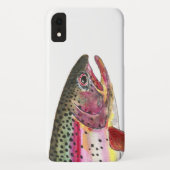 Regenbogenforelle Fische Kunst für Fliegenfischer Case-Mate iPhone Hülle (Rückseite)