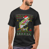 Regenbogenforelle Fische Lover Santa Ugly Regenbog T-Shirt (Vorderseite)