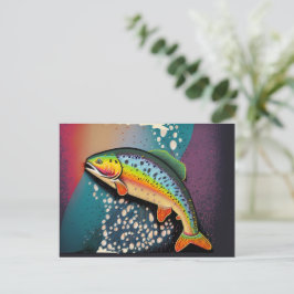 Regenbogenforelle Fischen Anpassbare Natur Lover Postkarte