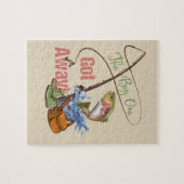 Regenbogenforelle-Fischen - das große man got weg Puzzle (Horizontal)