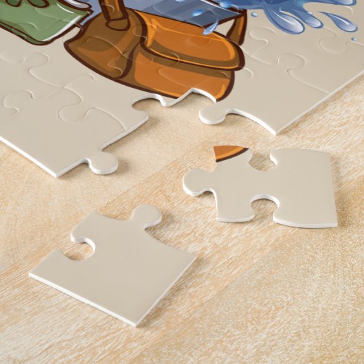 Regenbogenforelle-Fischen - das große man got weg Puzzle (Seite)