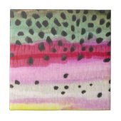 Regenbogenforelle-Fischen Fliese (Vorderseite)