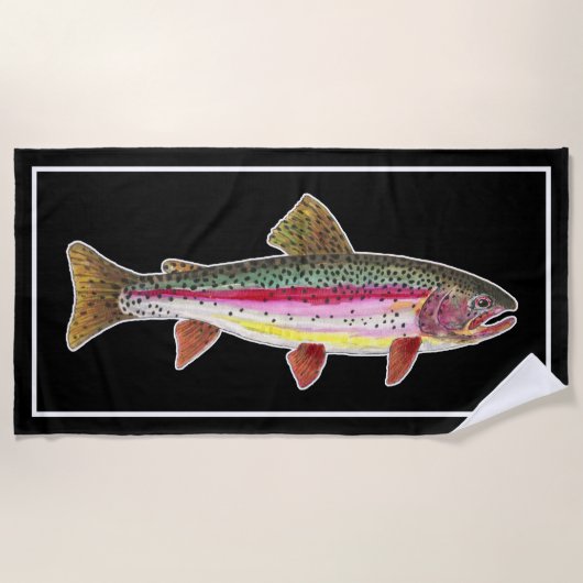 Regenbogenforelle Fischen Ichthyologie Cool Somme Strandtuch (Vorderseite)