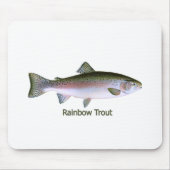 Regenbogenforelle-Fischen-Logo Mousepad (Vorne)