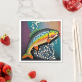 Regenbogenforelle Fischen Papier Napkins Serviette (Beispiel)