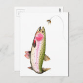 Regenbogenforelle Fischen Postkarte (Vorne/Hinten)
