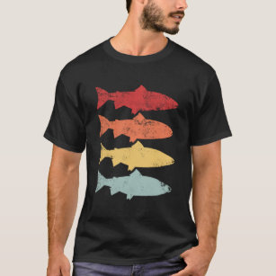 Regenbogenforelle Fischen Retro Vintage Fischgesch T-Shirt