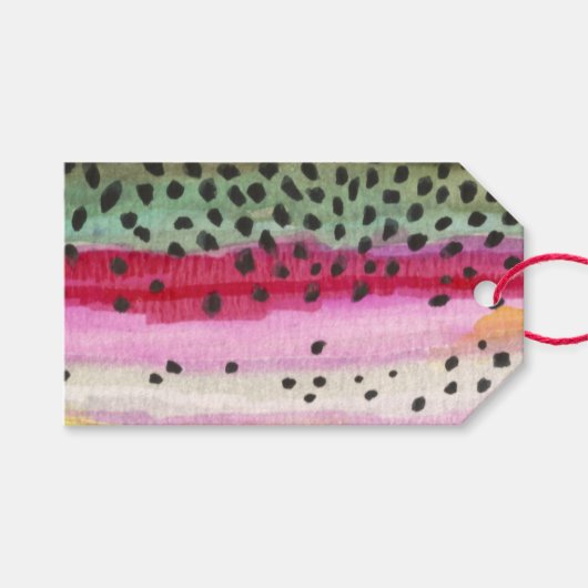 Regenbogenforelle Fischer Geschenkanhänger (Vorderseite (Horizontal))