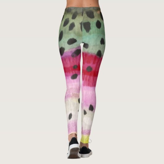 Regenbogenforelle Fischerei Ichthyologie Leggings (Rückseite)