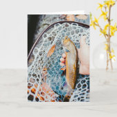 Regenbogenforelle Fischereifotokarte Karte (Gelbe Blume)