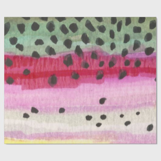 Regenbogenforelle Fischfang, Ichthyologie Geschenkpapier (Flach)