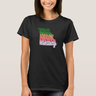 Regenbogenforelle Fischfang Missouri Staat Karte F T-Shirt