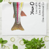 Regenbogenforelle Fischfischer Angelloge Guide Lod Handtuch (Gefaltet)