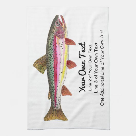 Regenbogenforelle Fischfischer Angelloge Guide Lod Handtuch (Vertikal)