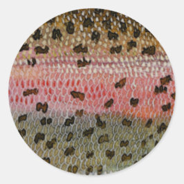 Regenbogenforelle Fischhaut Runder Aufkleber