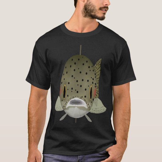 Regenbogenforelle - Fischkopf T-Shirt (Vorderseite)