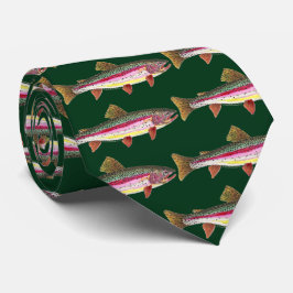 Regenbogenforelle Fischmalerei für Fischer-Angler Krawatte