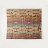 Regenbogenforelle Fischmuster für Fliegenfischer Wandteppich (Vorderseite (Horizontal))