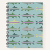Regenbogenforelle Fish Print Spiral Notebook Notizblock (Vorderseite)