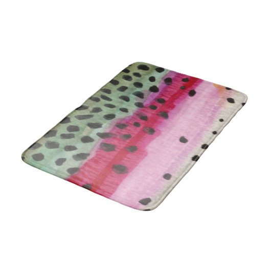 Regenbogenforelle Fisherman Badematte (Schrägansicht)