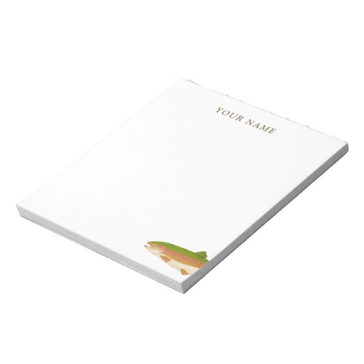 Regenbogenforelle Fisherman Personalisiert Notepad Notizblock (Rotiert)
