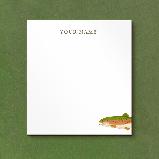 Regenbogenforelle Fisherman Personalisiert Notepad Notizblock